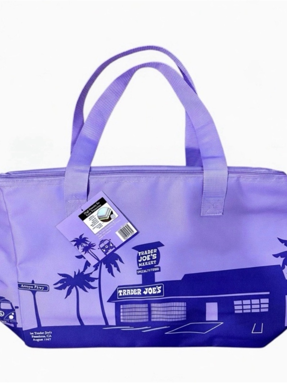 Trader Joe's Purple Reusable Tote Bag